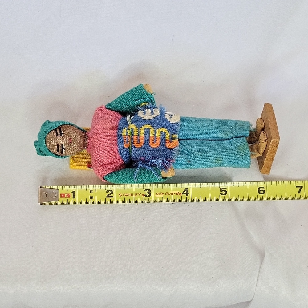 Guatemala Vintage Cloth Doll Handmade